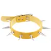 Joyería Popular al por Mayor de Amazon Estilo Europeo y Americano Club Nocturno Cuero de PU Collar Creativo con Remaches y Púas Cadena para Clavícula