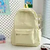 Moda Transfronteriza Estilo Coreano Estudiante Alta Apariencia Bordado de Moño Fresco y Ligero Mochila de Gran Capacidad
