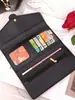 Bolso de Mano Largo Transfronterizo Otoño e Invierno para Mujer 2025 Nueva Moda Portatarjetas con Múltiples Ranuras Billetera con Patrón Vintage Pinza para Billetes Versátil