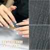 Adesivos de Arte para Unhas Estilo Francês, Novos Modelos Transparentes de Linha Oca com Gradiente Spray, Adesivos Auxiliares para Unhas