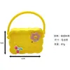 Bolsa Perfurada de Silicone, Bolsa de Mão Quadrada com Furos Redondos, Porta-Moedas Infantil, Bolsa de Armazenamento DIY, Bolsa de Silicone Perfurada