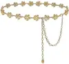 Acessório de corrente de cintura com strass, cinto fino para mulheres, acessório da moda para vestidos, corrente de suéter elegante e única