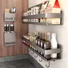Suministros del Fabricante Estanterías de Almacenamiento para Cocina, Estantes para Especias, Portaespecias de Lujo para Montar en Pared sin Taladrar, Juego de Pared de Artículos para el Hogar