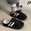 Pantuflas de Algodón para Mujer Invierno Hogar Interior Hogar Cálidas Antideslizantes Suela Gruesa Pareja Nuevas Pantuflas Peludas Otoño e Invierno