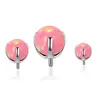 Liga de Titânio G23 Piercing de Língua DIY Base Vazia de Três Garras Bola de Opala Piercing com Rosca Interna para Orelha F136 Titânio Piercing de Lábio Opala Base Vazia