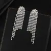 Pendientes personalizados de borla y diamantes de imitación transfronterizos, pendientes de diamante brillante, fábrica de pendientes, directo de fábrica, E685