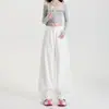 26 Pantalones de Pierna Ancha Sueltos de Algodón Tencel a Prueba de Tres Elementos, Jeans Funcionales, Simples, Adelgazantes, Resistentes al Aceite, Sin Preocupaciones para Mujer