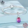 Aifulu Nuevo Colgante de Botella de Perfume con Encanto Degradado Plata de Ley S925 Moda DIY Cuentas Sueltas Accesorios de Cuentas Venta al por Mayor