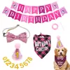 Amazon Festa de Gato e Cachorro Fantasia Pet Babador Toalha de Saliva Cachorro Xadrez Triângulo Toalha Chapéu de Aniversário Decorativo para Pet