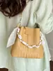 Bolso tipo cubo de alta apariencia 2026 Verano Nuevo de Moda Bolso Cruzado de Cadena Nicho Estilo Relajado Bolso de Mano de Color Sólido