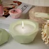 Molde de Silicona para Bote de Almacenamiento de Cemento de Resina de Cristal DIY, Molde de Silicona para Adorno de Copa de Vela de Yeso con Forma de Rombo Multilado