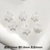Cuentas de doble punta con forma de copo de nieve, corazón, estrella de cinco puntas, rosa transparente, con agujero recto, hechas a mano, accesorios de joyería DIY al por mayor