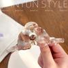 Jianyun Estilo Coreano Original Grande Ácido Acético Moda Flor Gemela Sencillo Para Salir Pinza para el Cabello Accesorios para el Cabello Alta Calidad Mujer