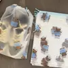 Bolsa fofa com estampa de urso para guardar sapatos, bolsa com cordão de tecido não tecido espesso, bolsa de sapato doméstica à prova de poeira