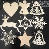Manualidades Creativo Madera Regalo de Navidad Decoraciones de Interior Colgante Grabado Láser por Computadora Creativo