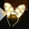 Tiara de cabelo luminosa adorno de cabeça pelo de raposa orelhas de gato tiara Barraca de Festival da Primavera barraca de feira noturna produtos pequenos brinquedos atacado