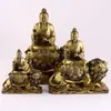 Estatuilla de latón Tai Yi Zhenren al por mayor del fabricante, estatua de león de nueve cabezas del Gran Emperador Qinghua, decoración de entrada del hogar