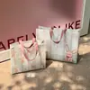 Bolsa de Regalo con Estampado de Conejo y Encaje para Niña, Bolsa de Compras de Tela No Tejida, Bolsa para Empacar Ropa, Portátil