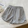Pantalones Cortos Deportivos de Algodón para Mujer Verano 2026 Ajuste Holgado Ropa de Dormir para Casa Cintura Alta Casual Pierna Ancha Pantalones Cortos de Yoga Modernos