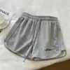 Shorts Esportivo Feminino 2026 Verão Modelagem Solta Roupa de Dormir para Casa Cintura Alta Casual Perna Larga Yoga Hot Pants Tendência