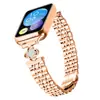 Adecuado para Xiaomi 8/9/10Pro Hebilla de Tirachina de Siete Perlas Brillantes Correa de Reloj Redmi Watch4/5/6 Trébol de Cuatro Hojas Doble