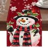 Venda Direta da Fábrica Roupas de Linho Estampadas de Natal Personalizadas Caminho de Mesa Restaurante Cozinha Jogo Americano Decoração de Feriado Toalha de Mesa Atacado
