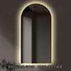 Espejo de baño redondo de alta venta al por mayor, montado en la pared, antivaho, espejo inteligente con pantalla táctil e iluminación LED, ideal para maquillaje