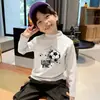 Forro Polar Térmico Infantil para Niñas Cuello Semi-Alto Casual Capa Base Estudiante Otoño/Invierno Nuevo Estilo Cálido Manga Larga Versátil