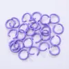 Argola de metal para chaveiro com revestimento de macaron, pingente de conta, acessório de argola aberta para bonecas artesanais DIY