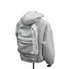Diseño Nuevo de Mochila Transfronteriza Europea y Americana Sudadera con Capucha Casual High Street Tendencia Color Sólido Sudadera con Cremallera Chaqueta Ins