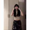 Top Corto de Color Albaricoque con Hombros Normales y Mangas Cortas para Mujer, Nuevo Estilo de Verano, Corte Ajustado, Versátil, Top de Moda