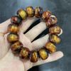 Pulsera de Ciprés Dorado del Mar al por Mayor del Fabricante, Pulsera de Ciprés del Mar de Coral Negro Imitación, Pulsera Budista de Múltiples Cuentas de Ciprés Vivo Ciprés de Sangre para Hombre