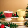 Zongbo Silicona DIY Aromaterapia Yeso Patrón de Alce Patrón de Tejido de Lana Tarro de Almacenamiento Taza para Velas Molde de Silicona