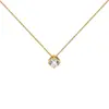 Colar Transfronteiriço Mais Vendido de Aço Inoxidável com Zircônia Feminino Leve Luxo Nicho Aço Titânio de Alta Qualidade Resistente à Cor Corrente Clavicular Cravejada com Diamantes