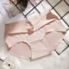 Ropa interior femenina de seda de hielo sin costuras, una pieza, talla grande, cintura media, ajustada a la cadera, parte inferior de algodón para mujer