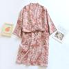Bata de algodón suelta para mujer nueva bata kimono japonesa con cordones ropa para sudar vapor de doble capa gasa pijama para mujer