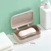 Porta Sabonete Criativo de Camada Dupla com Tampa Articulada e Drenagem para Casa, Caixa de Sabonete para Banheiro e Viagem sem Furos