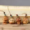 Ciprés Zodiaco Dibujos Animados Pareja de Madera Cadena para Teléfono Bolso Colgante Llavero Atracción Turística Puesto Accesorios Fabricante Mayorista