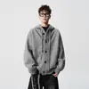 Novos suéteres de tricô com capuz para outono e inverno, cardigans para homens e mulheres, estilo old money, soltos e quentes, atacado de fábrica transfronteiriço