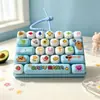 Juego Creativo para Aliviar el Estrés Llavero de Máquina de Agua Dibujo Animado Divertido Lindo Juguete Pequeño Colgante para Mochila de Estudiante Regalo Venta al por Mayor