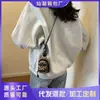 Mini bolso coreano para niños, popular en comercio exterior, con estampado de leopardo, para niñas, bolso bandolera para viajes al aire libre, bolso para auriculares, sobre rojo con boca abierta