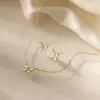 Elegantes pendientes de mariposa europeos y americanos, simples y únicos, collar de moda estilo dulce ins, joyería exquisita de nicho de alta gama