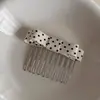 Pente de cabelo requintado com laço de bolinhas, penteado de princesa fofo, grampo de cabelo invertido, clipe de franja doce, acessório de cabelo fofo, mais vendido