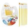 Set de Brochas Chiyuan Paleta de Colores Brochas de Pelo de Nylon Combinación de Paleta de Colores Portátil Arte Pintura para Graffiti Infantil Paleta