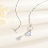 Collar de Calabaza de Plata de Ley S925 para Mujer Moda Nacional Hebilla OT Cadena de Lana Fritillaria Sentido de Alta Gama Nuevo Estilo Chino Celebridad de Internet Elegante