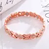 Pulsera antigua de cobre rojo más vendida transfronteriza con cierre de reloj, moda vintage finamente tallada en forma de cruz, joyería magnética completa para parejas al por mayor