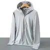 Ropa protectora solar de seda de hielo Primavera/Otoño 2026, chaqueta ligera protectora solar para exteriores para hombres y mujeres, resistente a los rayos UV, prenda exterior amigable con la piel, cortavientos