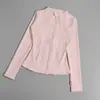 Ropa de Protección Solar Ajustada con Cuello Alto para Mujer 2026 Nuevo Verano Chaqueta de Seda de Hielo con Cintura Entallada en Espina de Pescado Top Deportivo de Yoga Verano