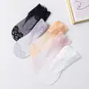 Calcetines para Mujer para Primavera y Verano, Calcetines de Encaje Finos y Transpirables, Calcetines Cortos de Malla de Media Caña, Calcetines de Moda para Celebridades de Internet, Calcetines Invisibles de Encaje