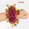 Flor de Muñeca para Baile de Jardín de Infancia Flor de Mano con Lentejuelas para Actuación del Día del Niño Pulsera con Cascabeles para Eventos Deportivos